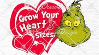 Grinch Heart Grew SVG - 63+  Popular Grinch SVG Cut