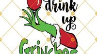 Grinch Holding Wine Glass SVG - 40+  Grinch SVG Scalable Graphics