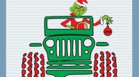 Grinch In A Jeep SVG - 32+  Editable Grinch SVG Files