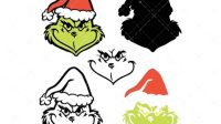 Layered Grinch Face SVG - 86+  Download Grinch SVG for Free