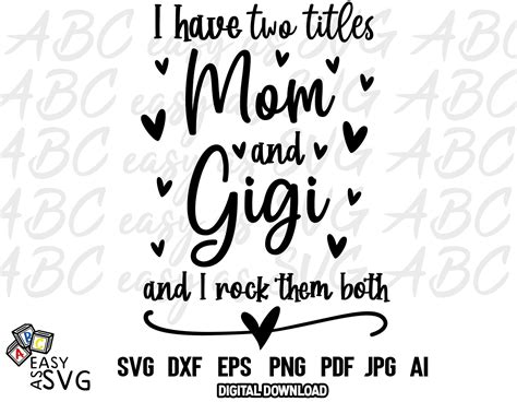 Mom And Gigi SVG - 87+  Premium Free Mom SVG