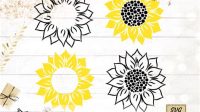 Sunflower Heart SVG - 86+  Popular Flowers SVG Crafters File
