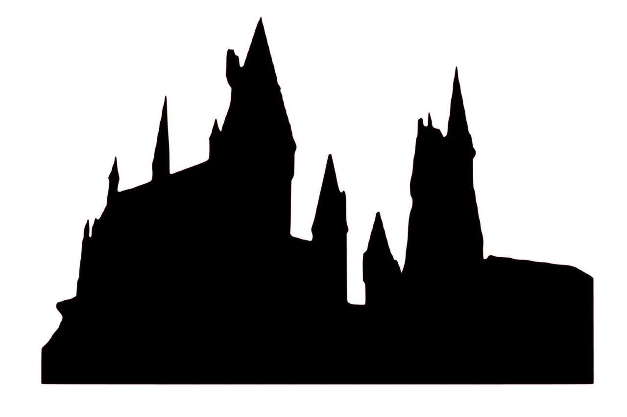 Hogwarts Castle Silhouette SVG - Etsy